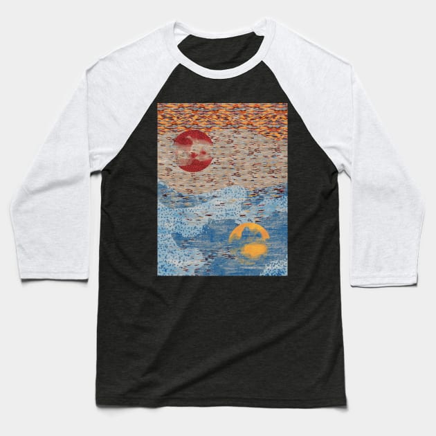 Echos of the moon in the sea Baseball T-Shirt by grendgallery